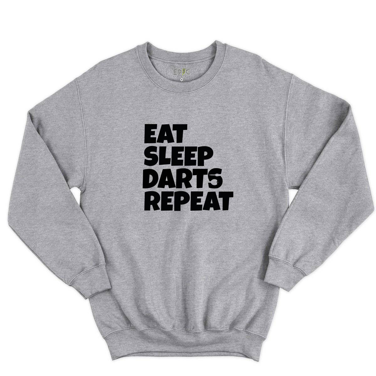 Epic Label Sweatshirt Eat Sleep Darts Repeat Sweat-shirt Pour Homme