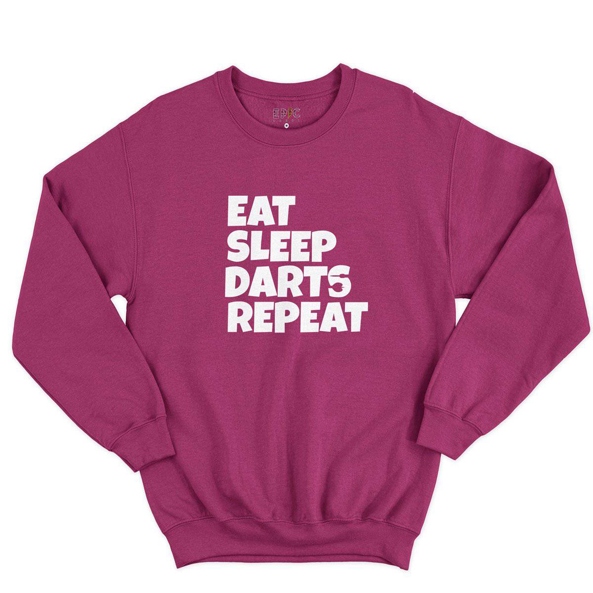 Epic Label Sweatshirt Eat Sleep Darts Repeat Sweat-shirt Pour Homme