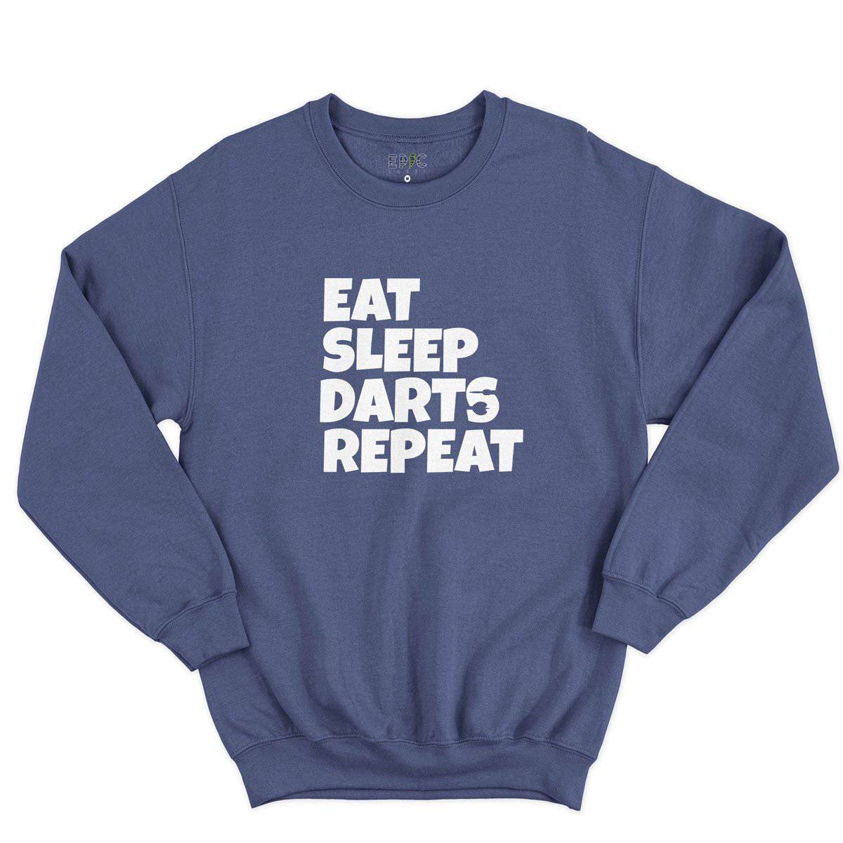 Epic Label Sweatshirt Eat Sleep Darts Repeat Sweat-shirt Pour Homme