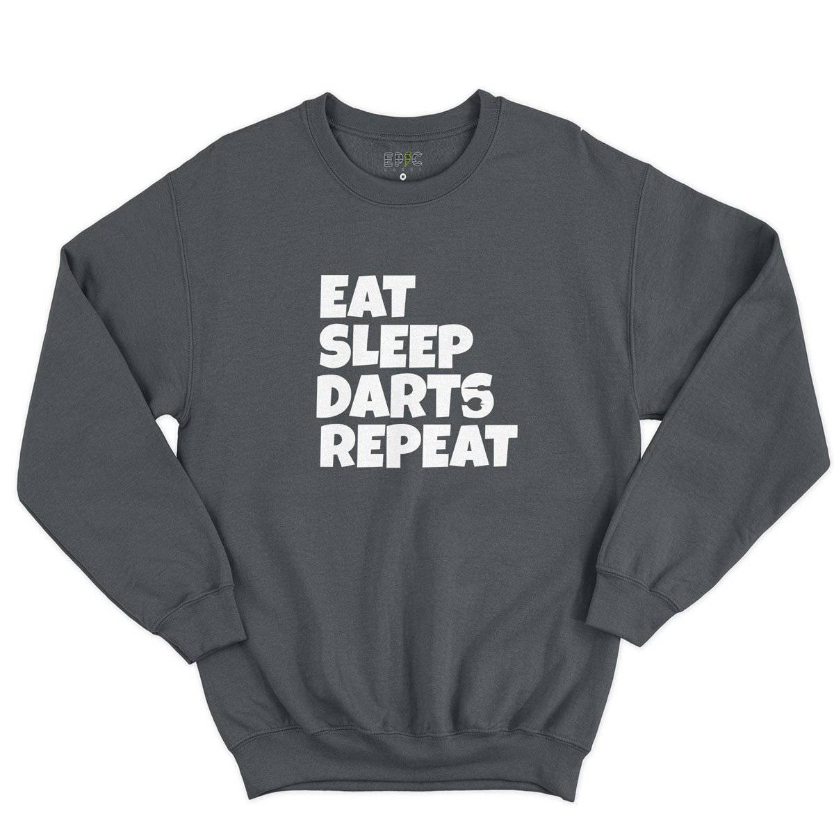 Epic Label Sweatshirt Eat Sleep Darts Repeat Sweat-shirt Pour Homme