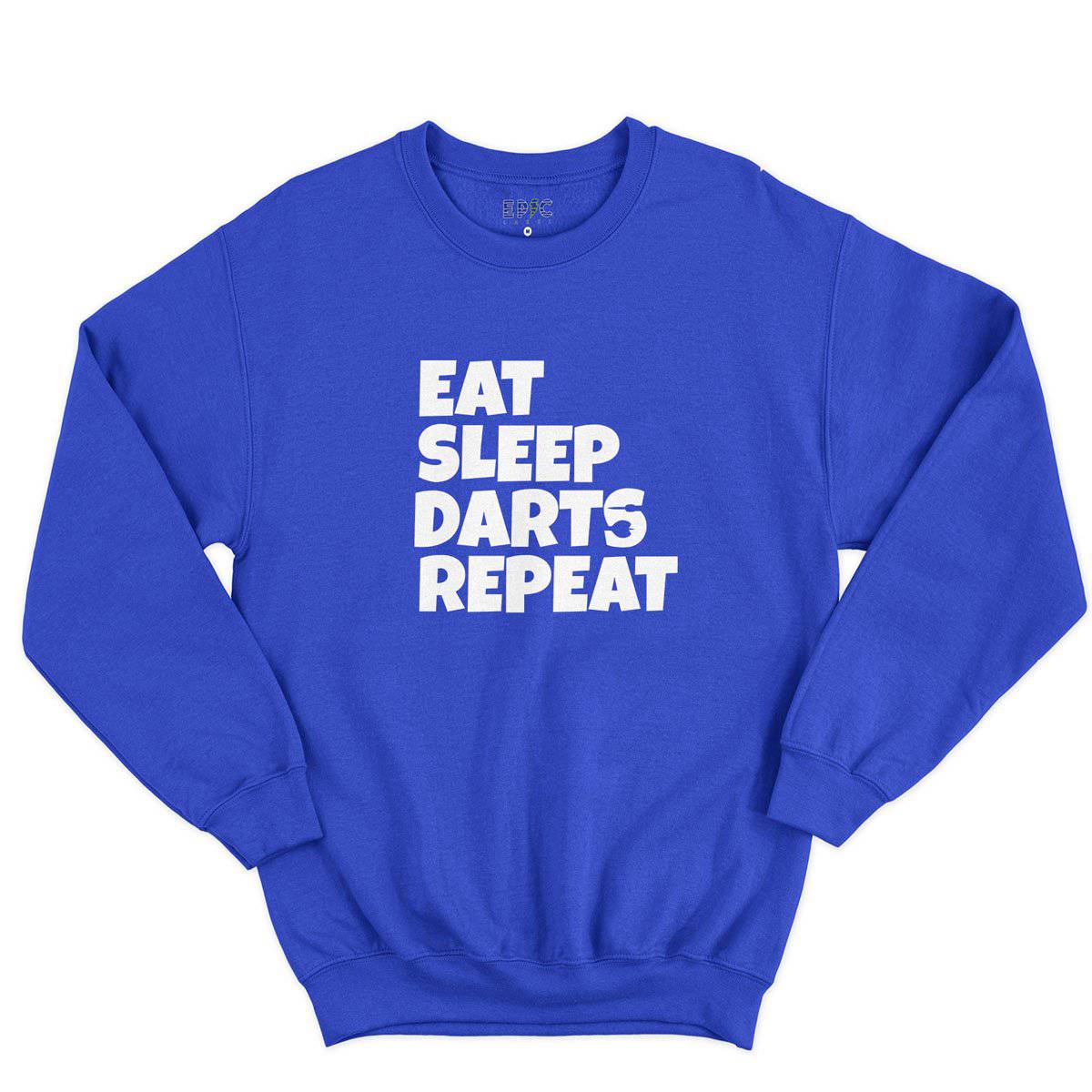 Epic Label Sweatshirt Eat Sleep Darts Repeat Sweat-shirt Pour Homme