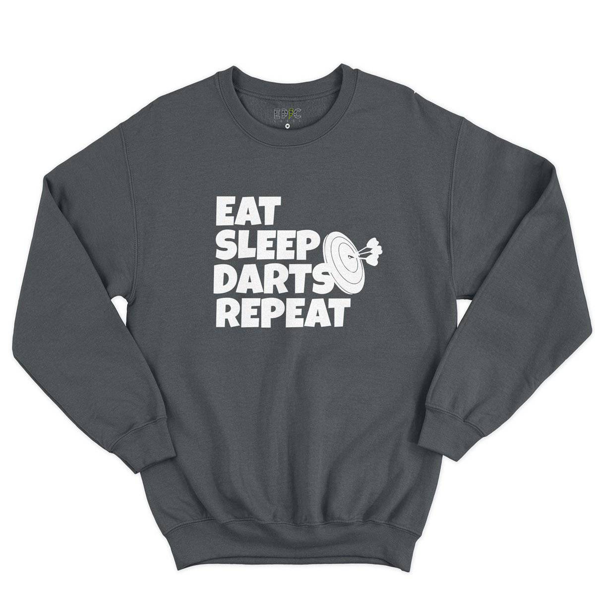 Epic Label Sweatshirt Eat Sleep Darts Repeat Sweat-shirt Pour Homme