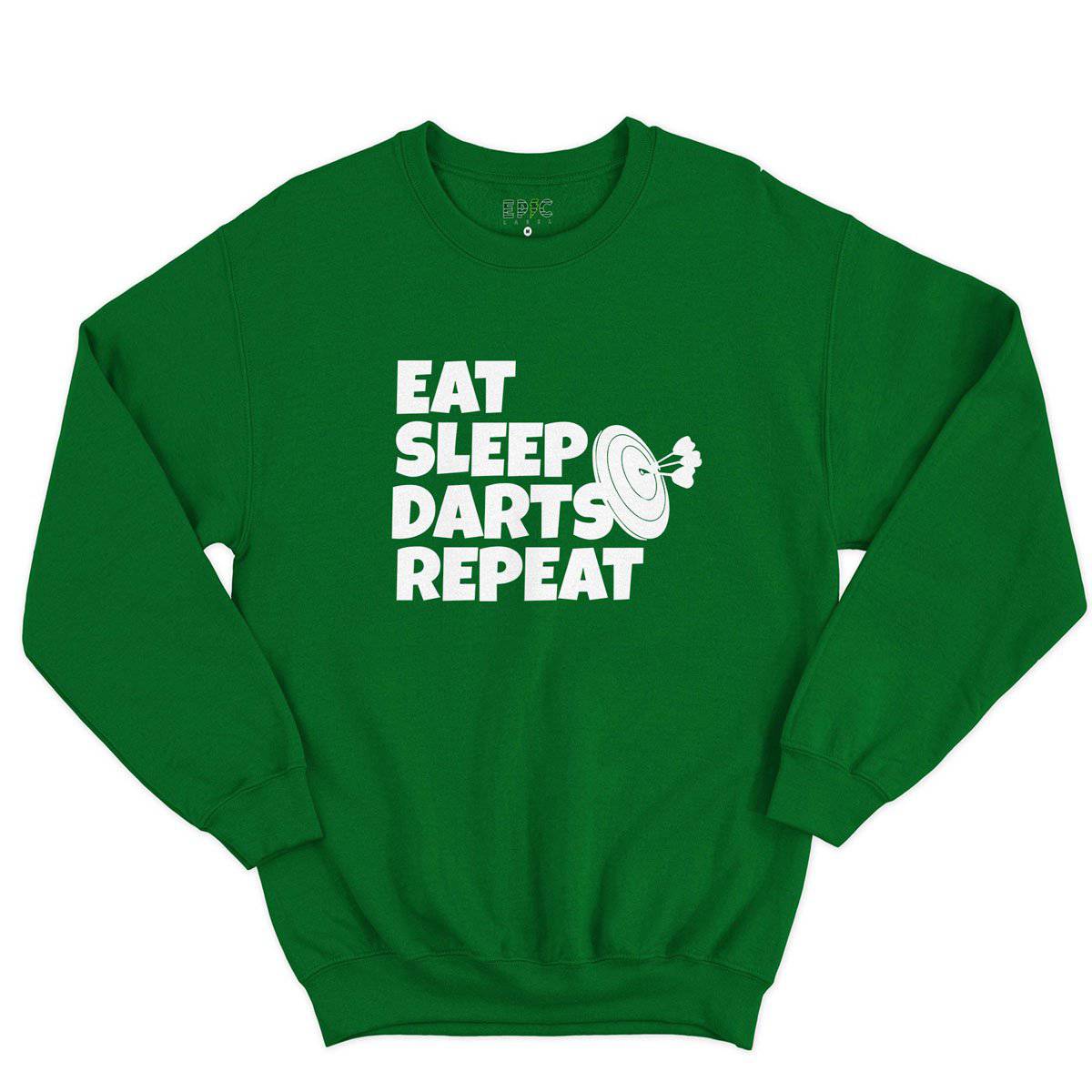 Epic Label Sweatshirt Eat Sleep Darts Repeat Sweat-shirt Pour Homme