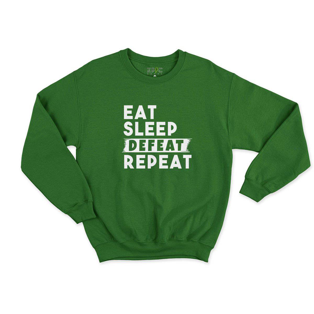 Epic Label Sweatshirt Eat Sleep Defeat Repeat Sweat Enfant