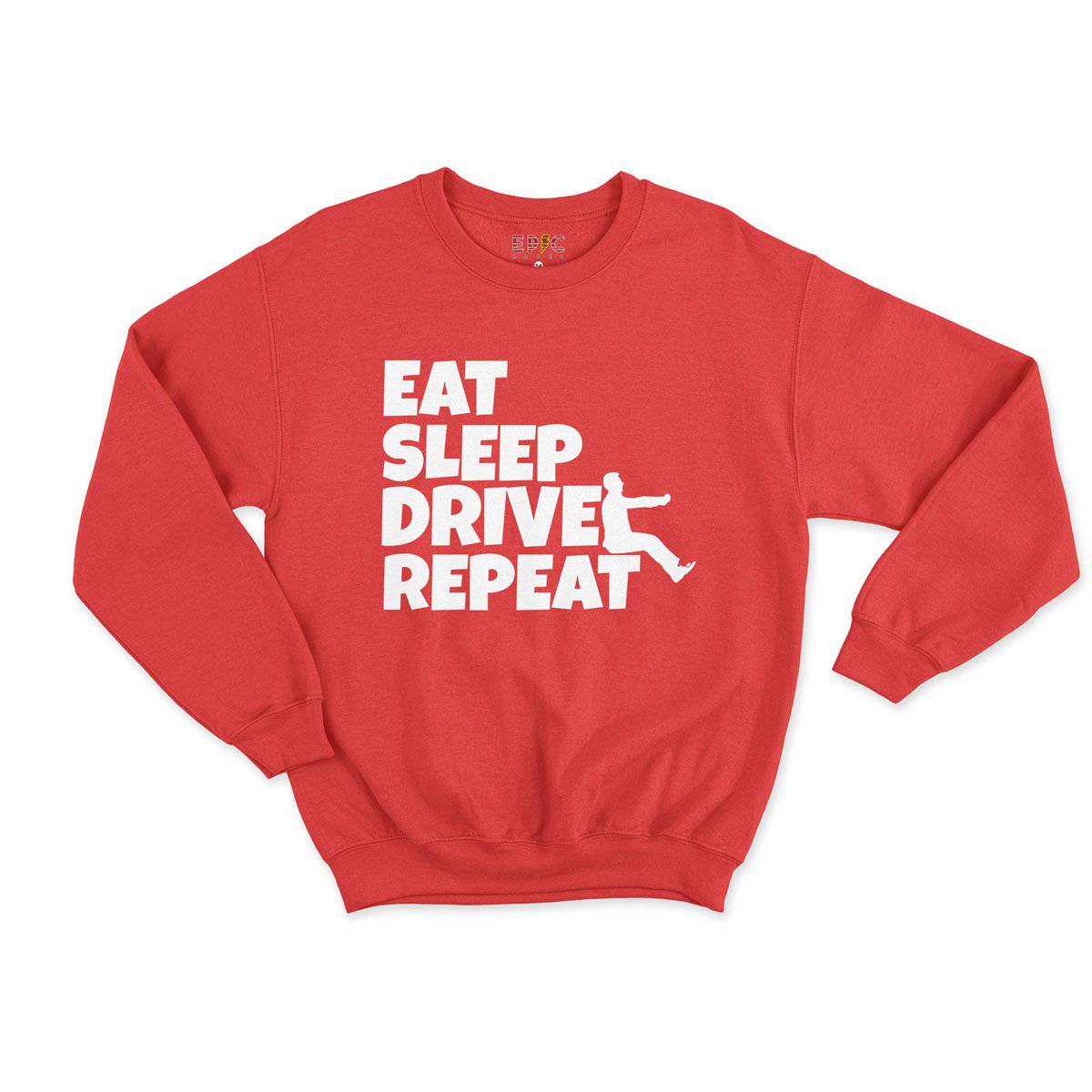 Epic Label Sweatshirt Eat Sleep Drive Repeat Sweat Enfant