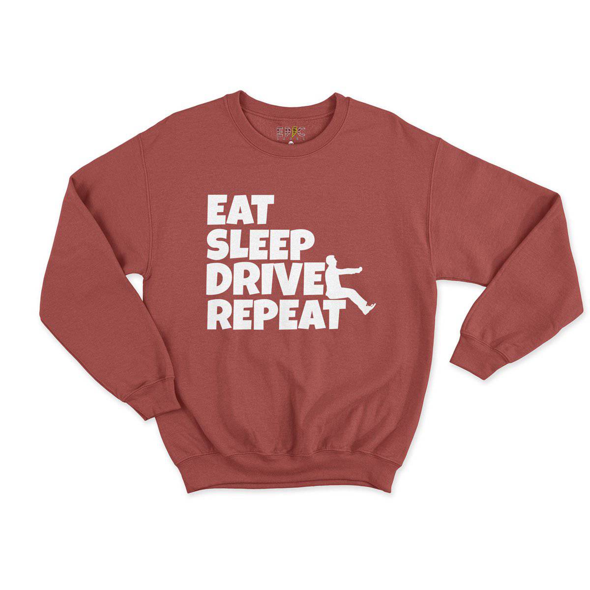 Epic Label Sweatshirt Eat Sleep Drive Repeat Sweat Enfant