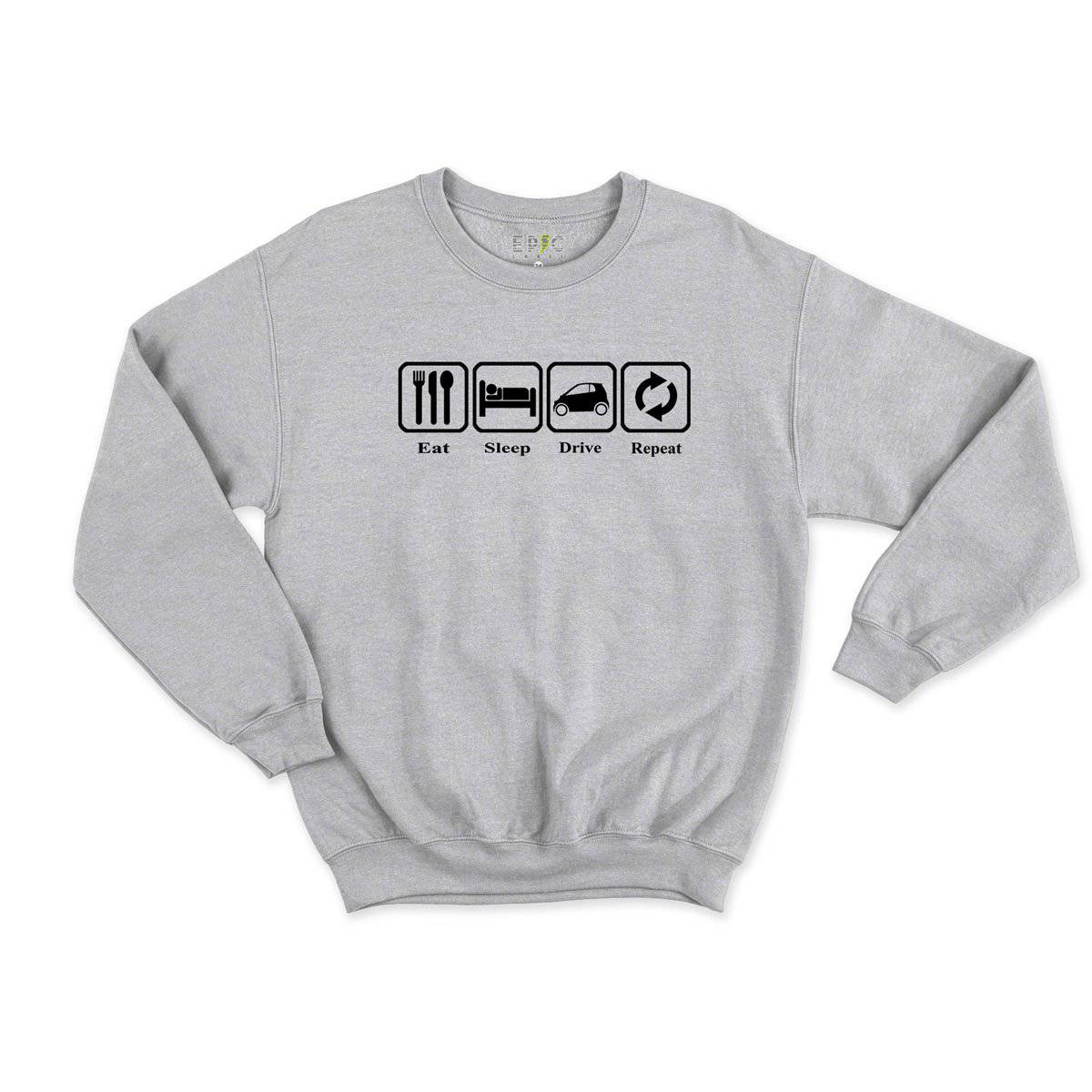 Epic Label Sweatshirt Eat Sleep Drive Repeat Sweat Enfant