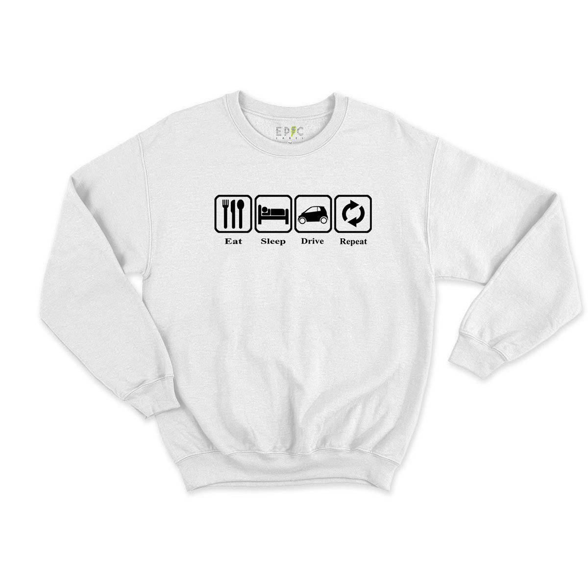 Epic Label Sweatshirt Eat Sleep Drive Repeat Sweat Enfant