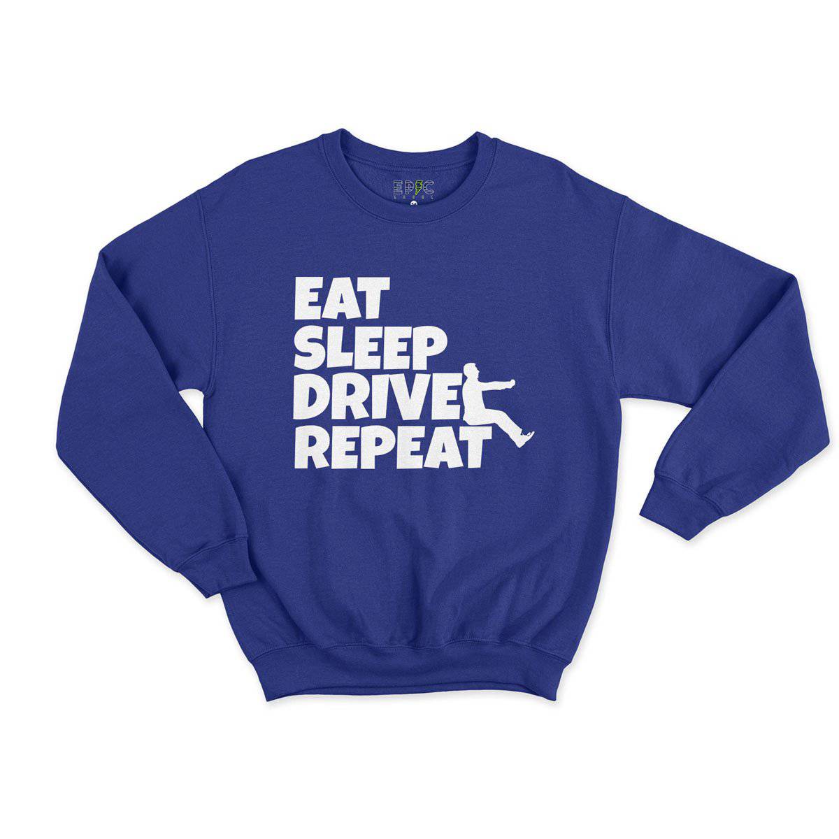 Epic Label Sweatshirt Eat Sleep Drive Repeat Sweat Enfant