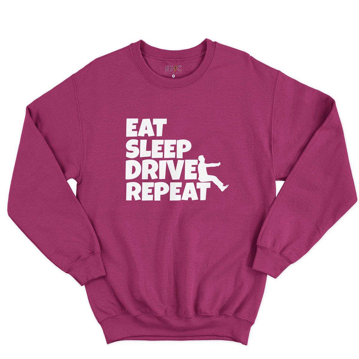 Epic Label Sweatshirt Eat Sleep Drive Repeat Sweat-shirt Pour Homme