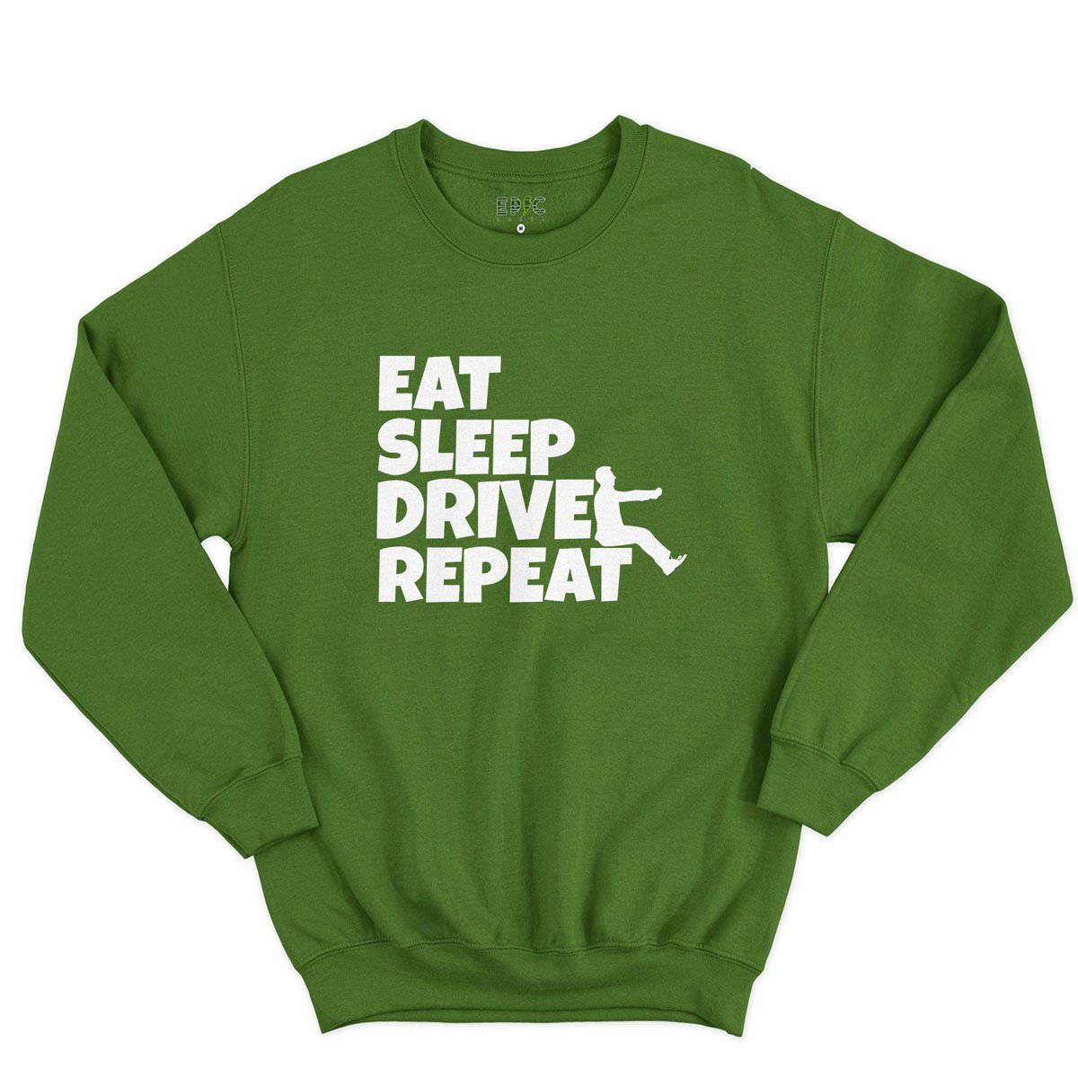 Epic Label Sweatshirt Eat Sleep Drive Repeat Sweat-shirt Pour Homme