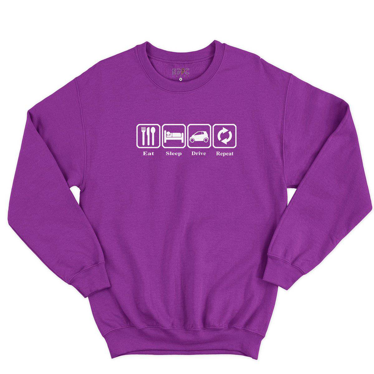 Epic Label Sweatshirt Eat Sleep Drive Repeat Sweat-shirt Pour Homme