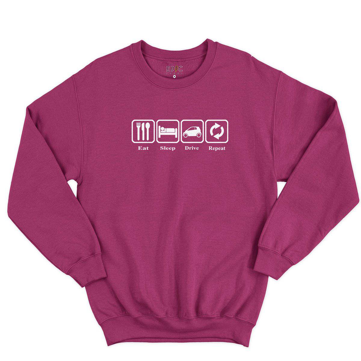 Epic Label Sweatshirt Eat Sleep Drive Repeat Sweat-shirt Pour Homme