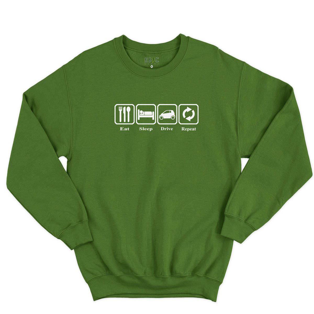 Epic Label Sweatshirt Eat Sleep Drive Repeat Sweat-shirt Pour Homme