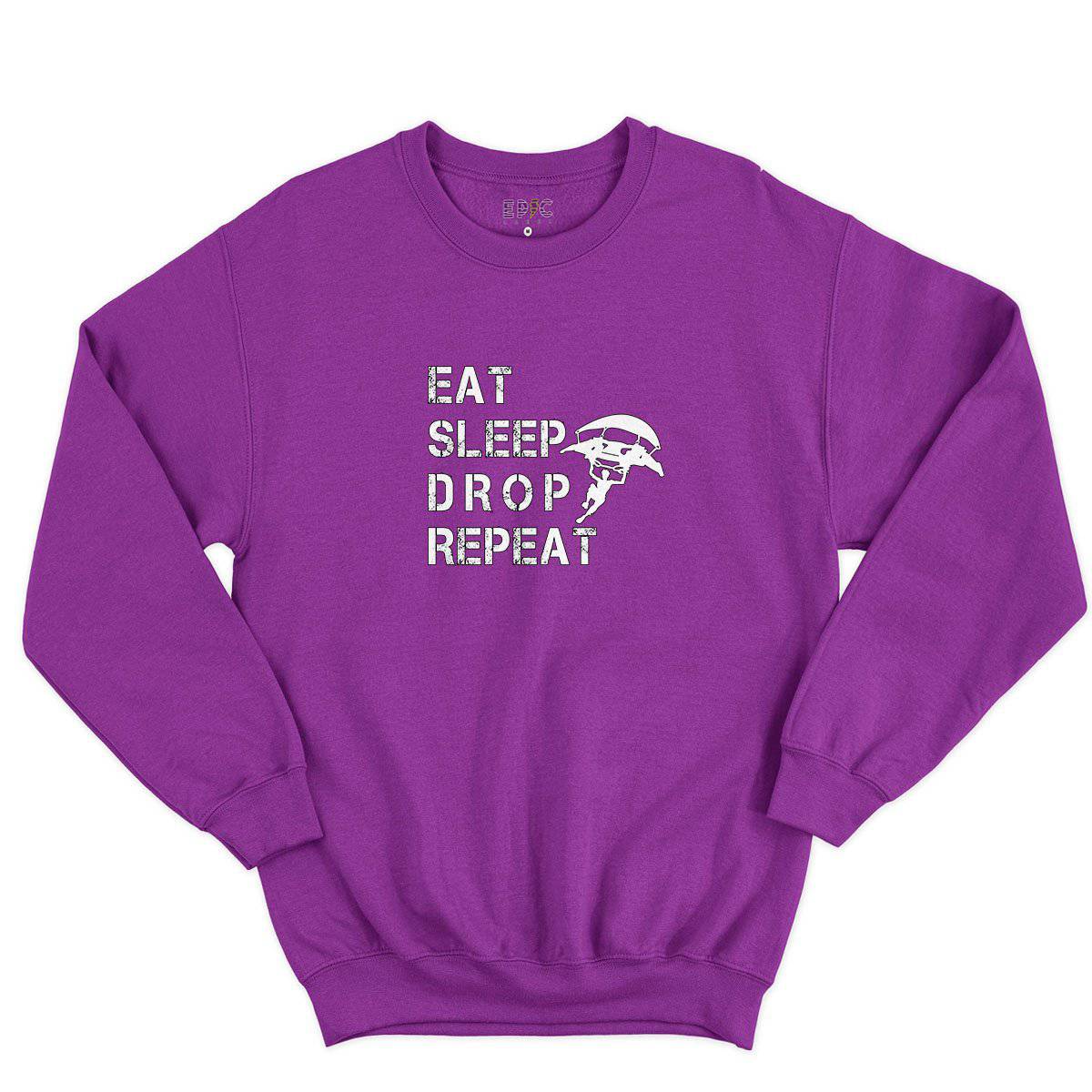 Epic Label Sweatshirt Eat Sleep Drop Repeat Sweat-shirt Pour Homme