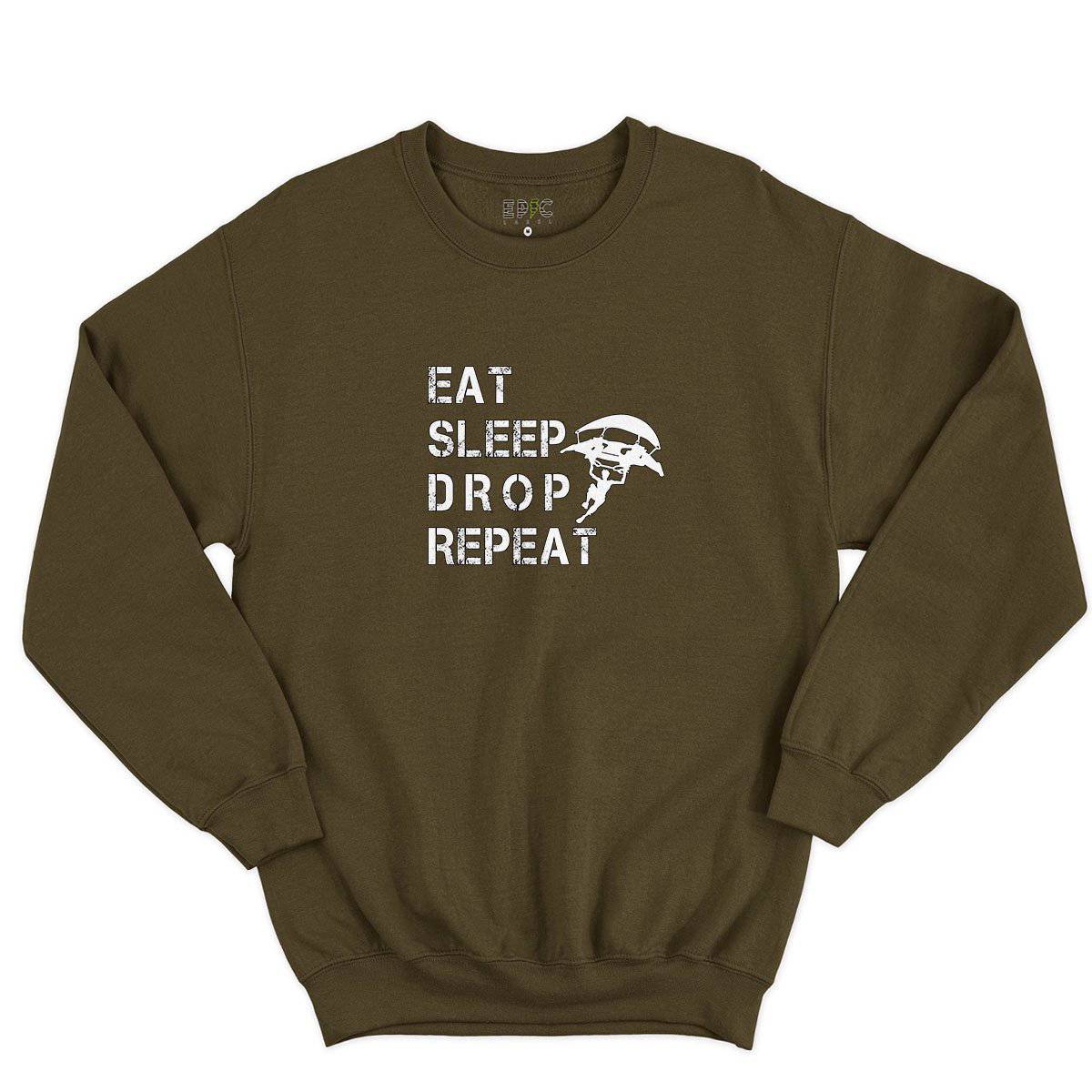 Epic Label Sweatshirt Eat Sleep Drop Repeat Sweat-shirt Pour Homme