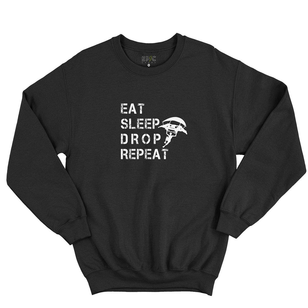 Epic Label Sweatshirt Eat Sleep Drop Repeat Sweat-shirt Pour Homme