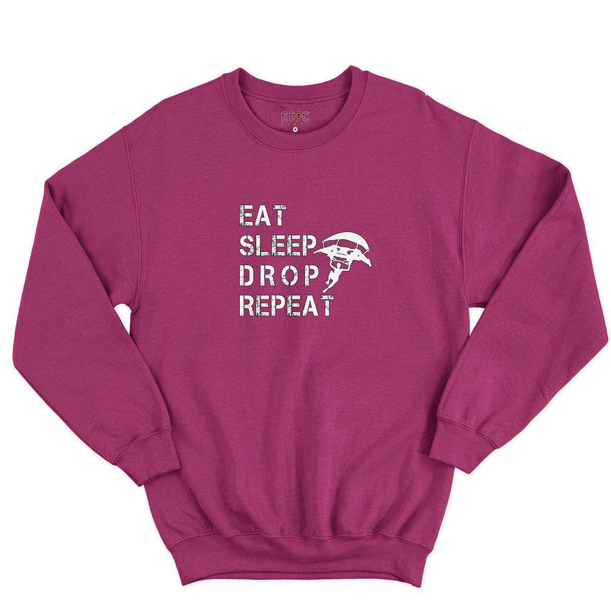 Epic Label Sweatshirt Eat Sleep Drop Repeat Sweat-shirt Pour Homme
