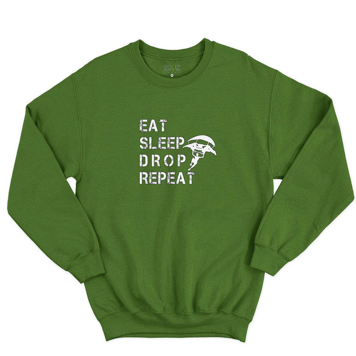 Epic Label Sweatshirt Eat Sleep Drop Repeat Sweat-shirt Pour Homme