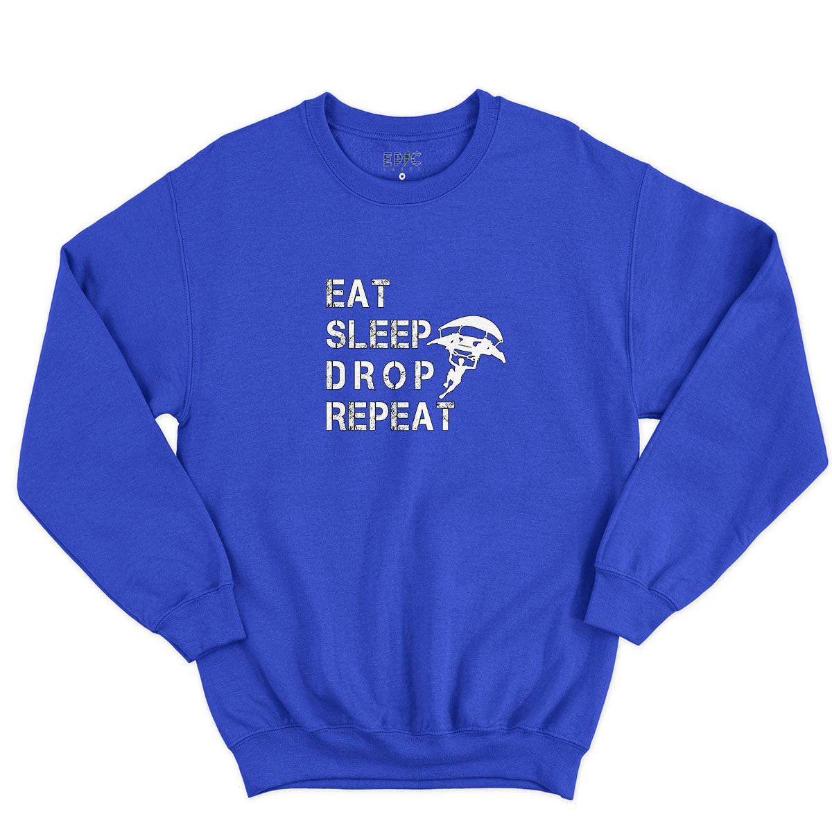 Epic Label Sweatshirt Eat Sleep Drop Repeat Sweat-shirt Pour Homme