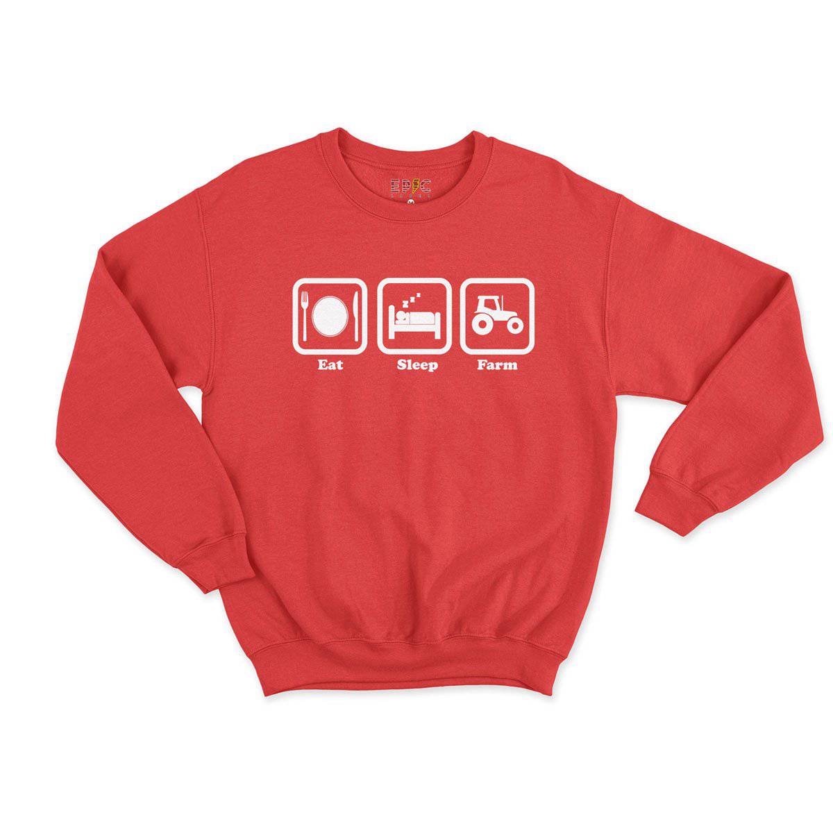 Epic Label Sweatshirt Eat Sleep Farm Sweat Enfant
