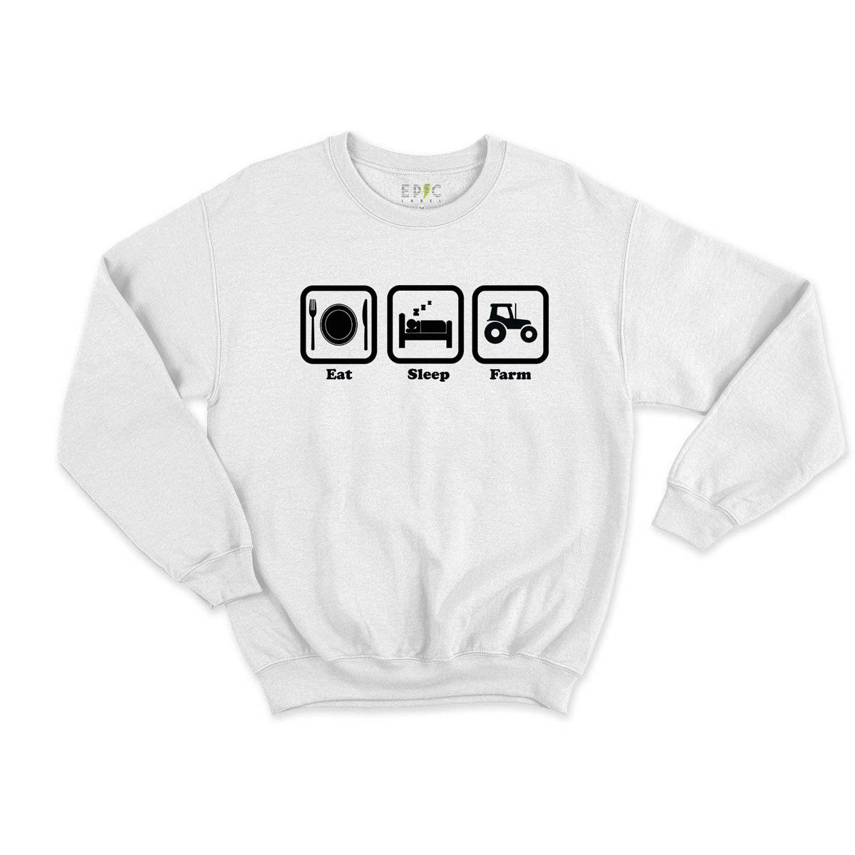 Epic Label Sweatshirt Eat Sleep Farm Sweat Enfant