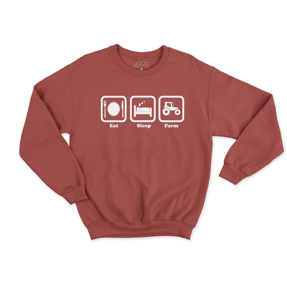 Epic Label Sweatshirt Eat Sleep Farm Sweat Enfant