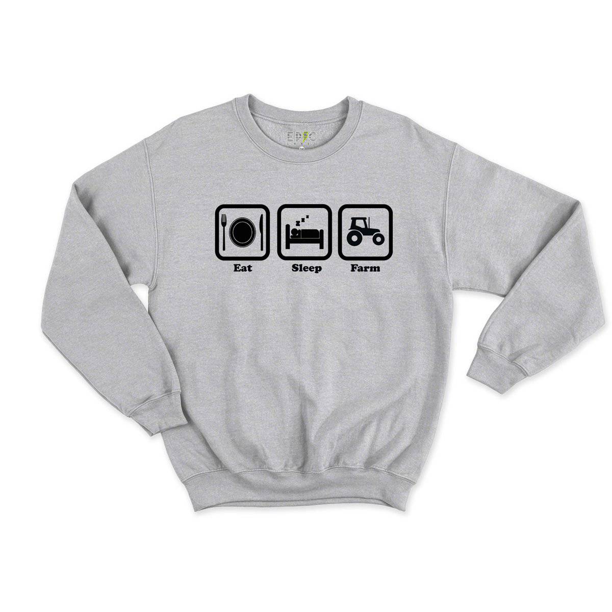 Epic Label Sweatshirt Eat Sleep Farm Sweat Enfant