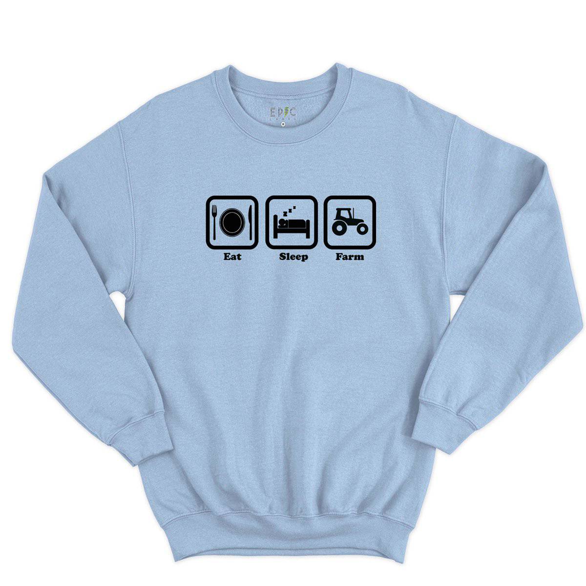 Epic Label Sweatshirt Eat Sleep Farm Sweat-shirt Pour Homme