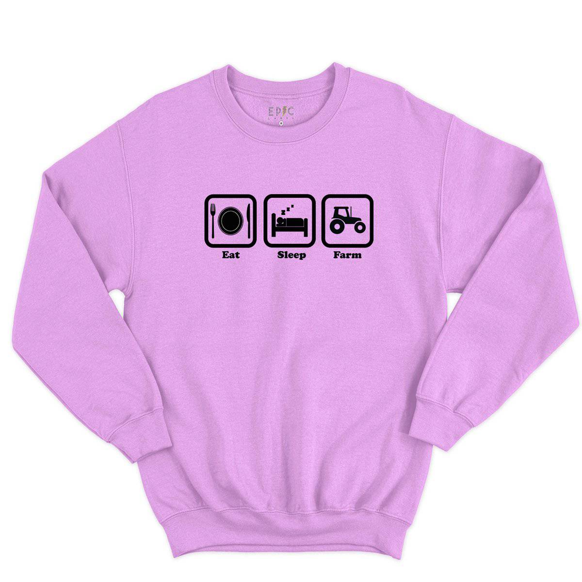Epic Label Sweatshirt Eat Sleep Farm Sweat-shirt Pour Homme