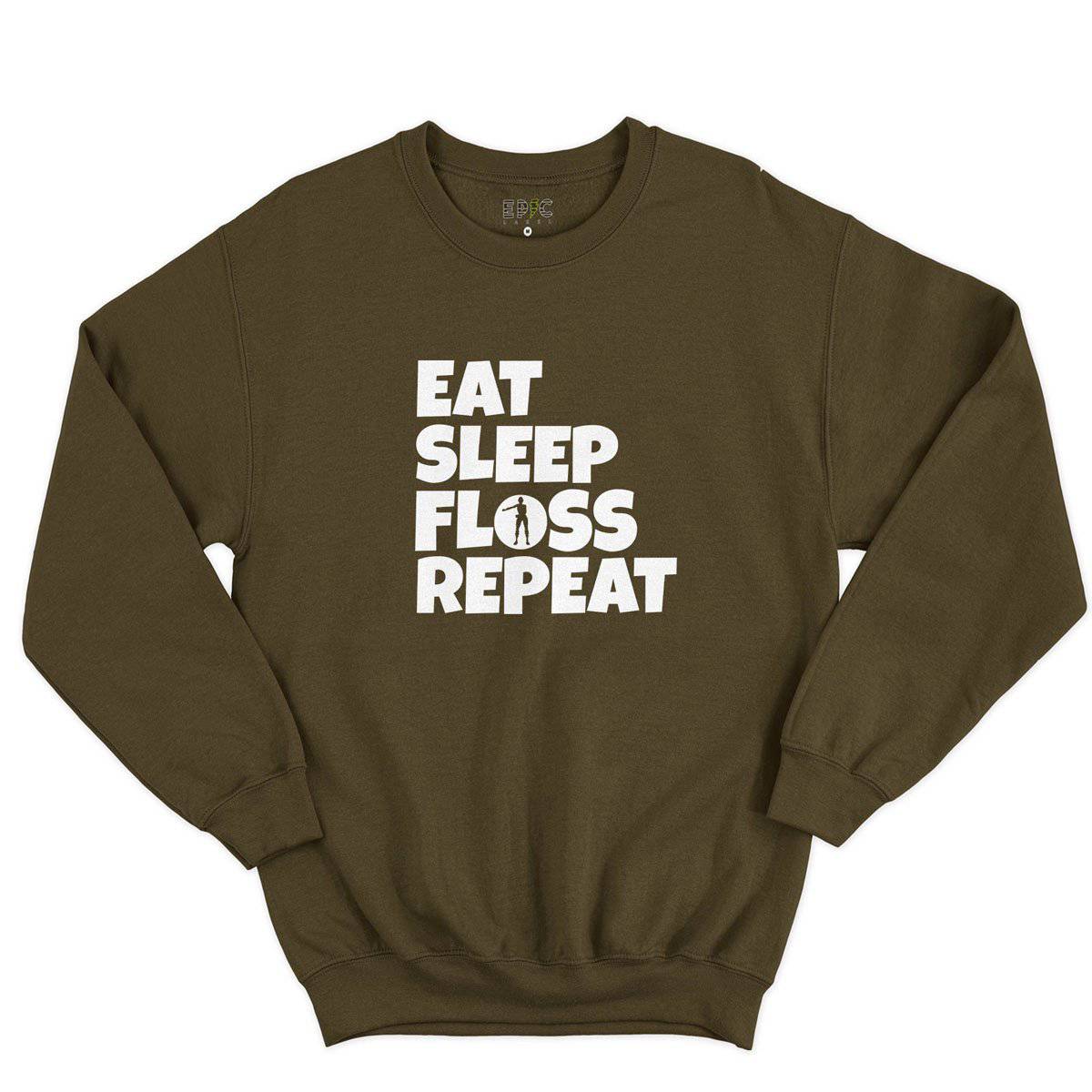 Epic Label Sweatshirt Eat Sleep Floss Repeat Sweat-shirt Pour Homme