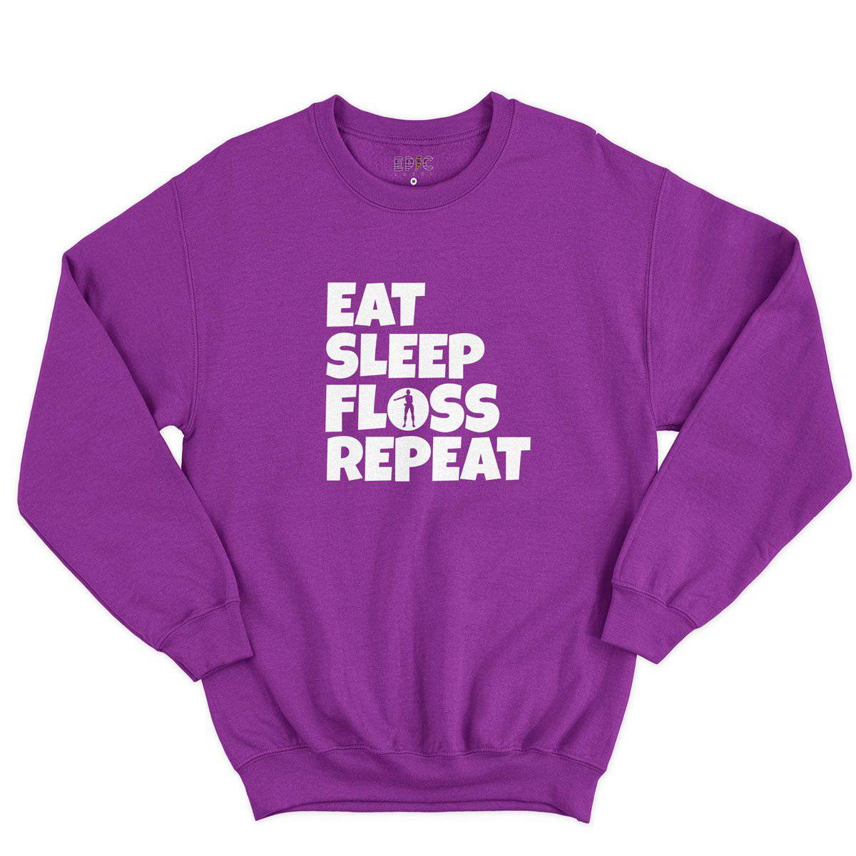 Epic Label Sweatshirt Eat Sleep Floss Repeat Sweat-shirt Pour Homme
