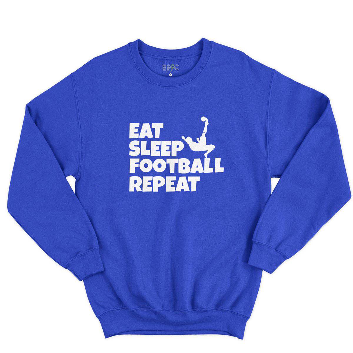 Epic Label Sweatshirt Eat Sleep Football Repeat Sweat-shirt Pour Homme