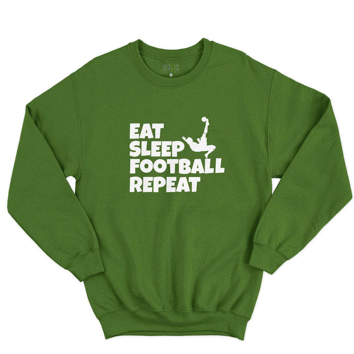 Epic Label Sweatshirt Eat Sleep Football Repeat Sweat-shirt Pour Homme