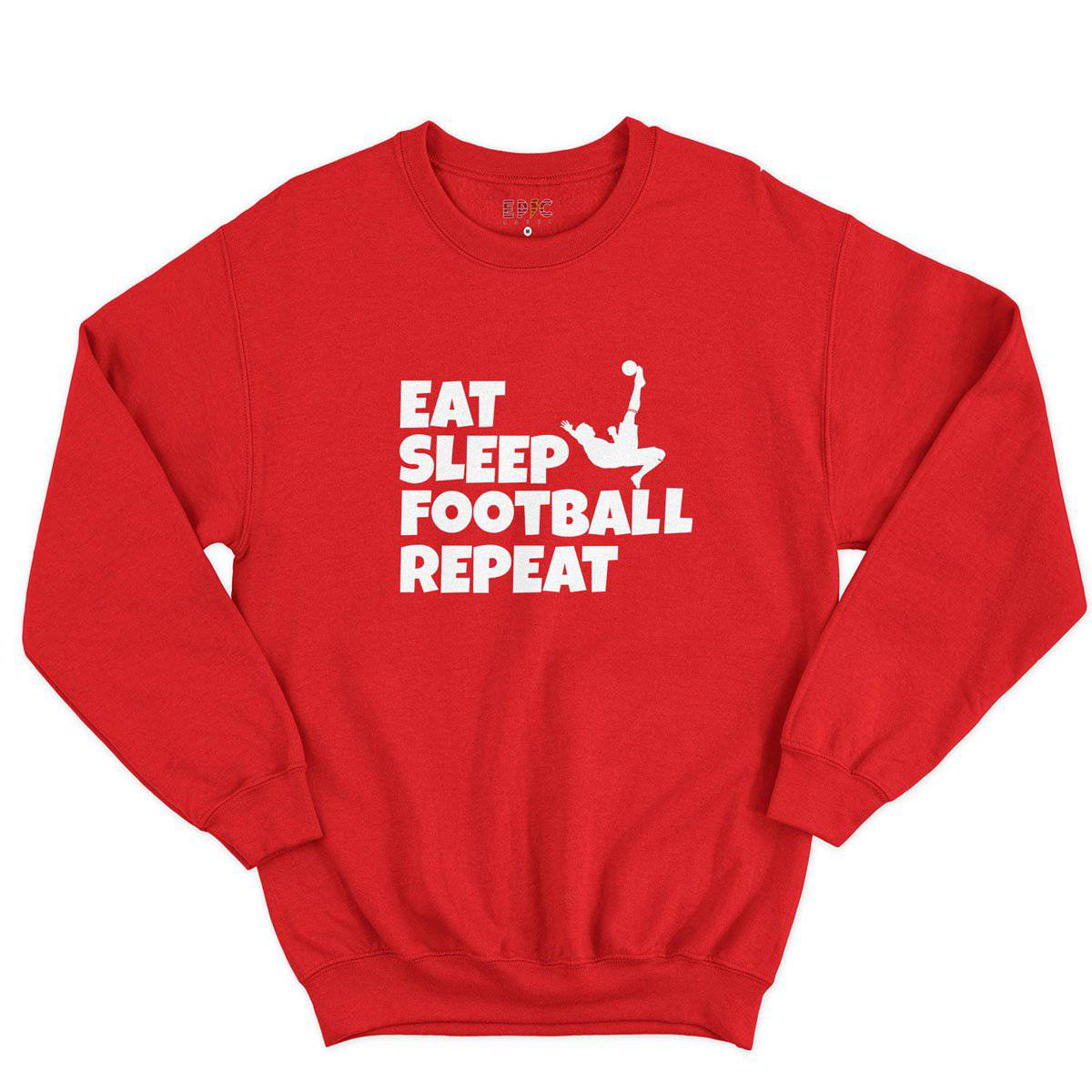 Epic Label Sweatshirt Eat Sleep Football Repeat Sweat-shirt Pour Homme