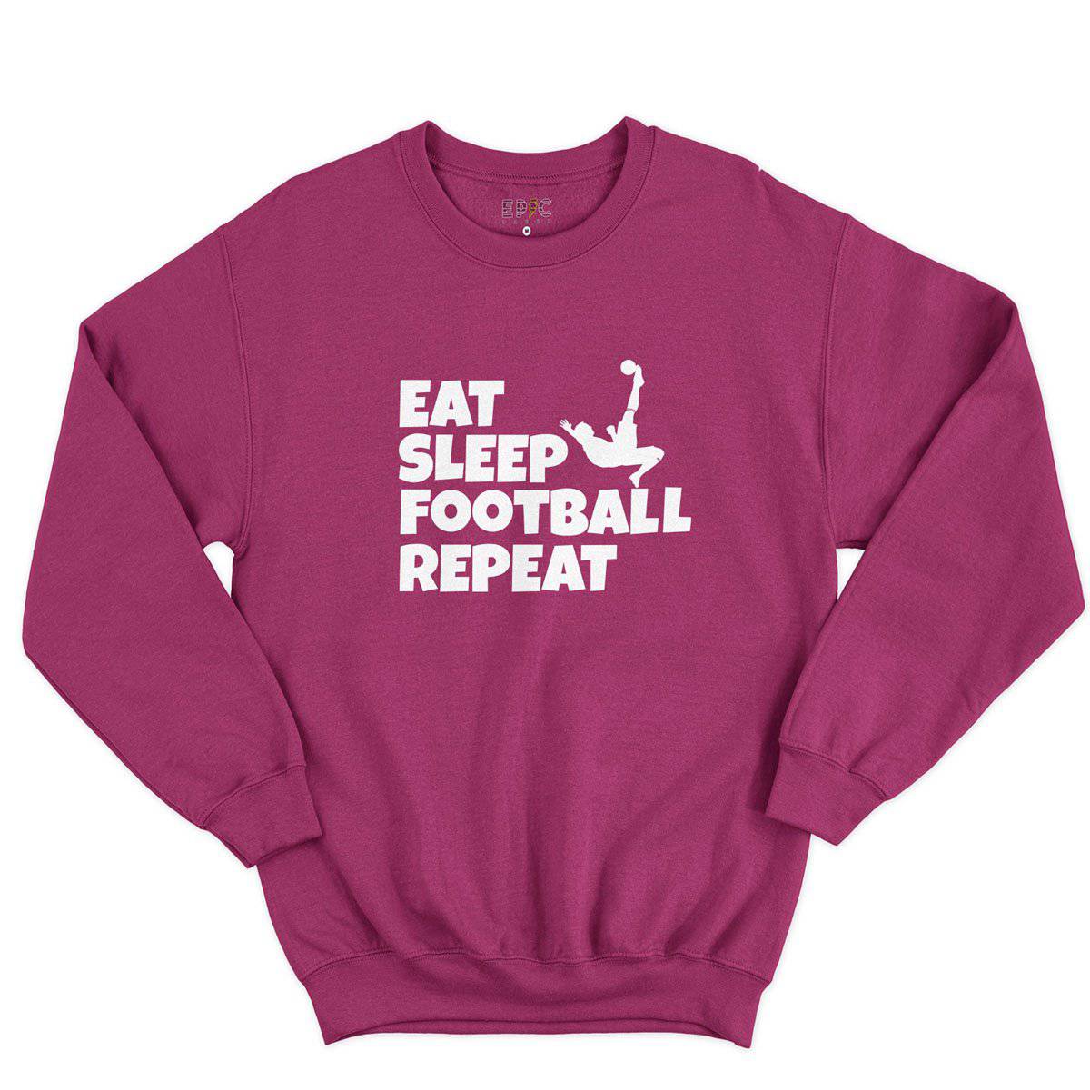Epic Label Sweatshirt Eat Sleep Football Repeat Sweat-shirt Pour Homme