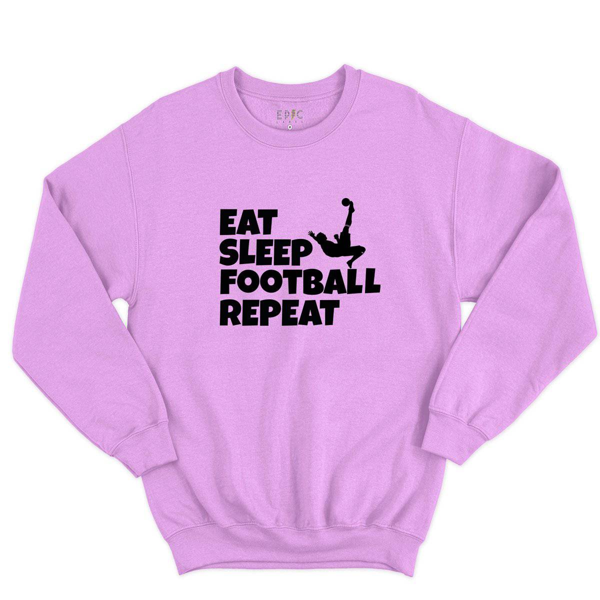 Epic Label Sweatshirt Eat Sleep Football Repeat Sweat-shirt Pour Homme