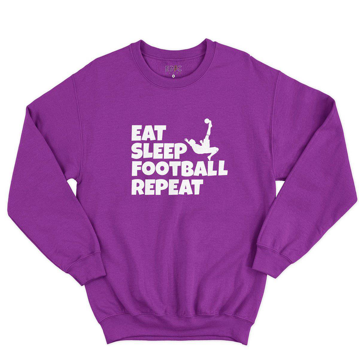 Epic Label Sweatshirt Eat Sleep Football Repeat Sweat-shirt Pour Homme