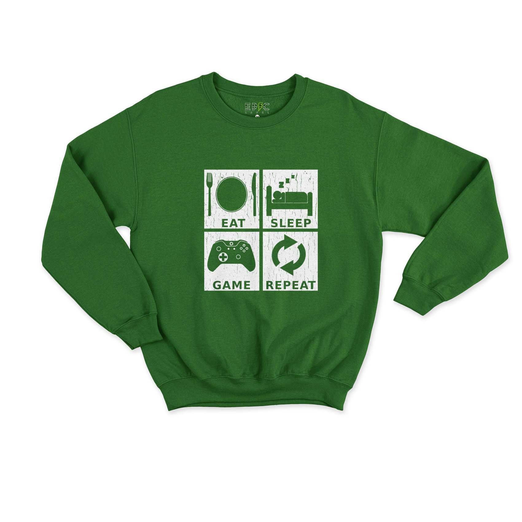 Epic Label Sweatshirt Eat Sleep Game Repeat Design Sweat Enfant
