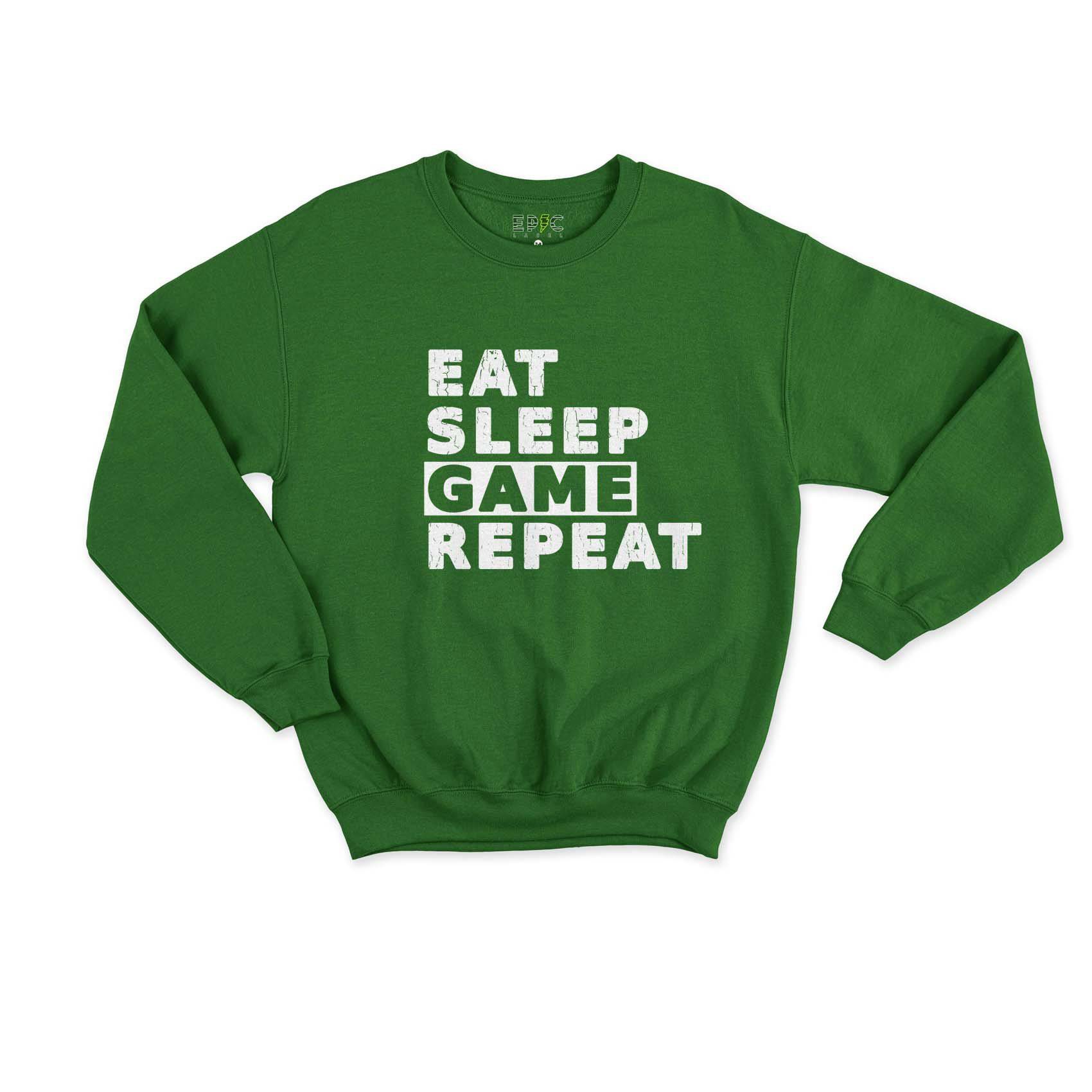 Epic Label Sweatshirt Eat Sleep Game Repeat Vintage Sweat Enfant