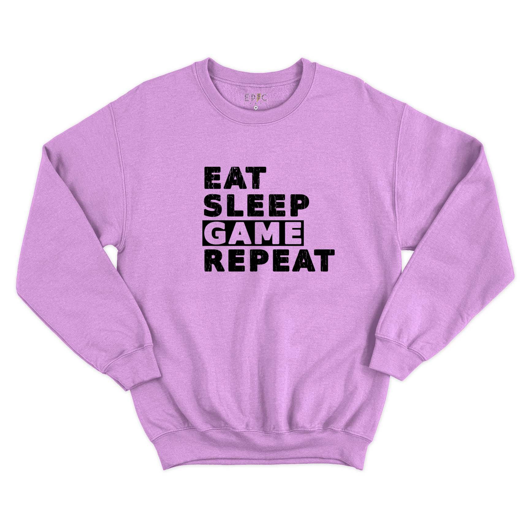 Epic Label Sweatshirt Eat Sleep Game Repeat Vintage Sweat-shirt Pour Homme