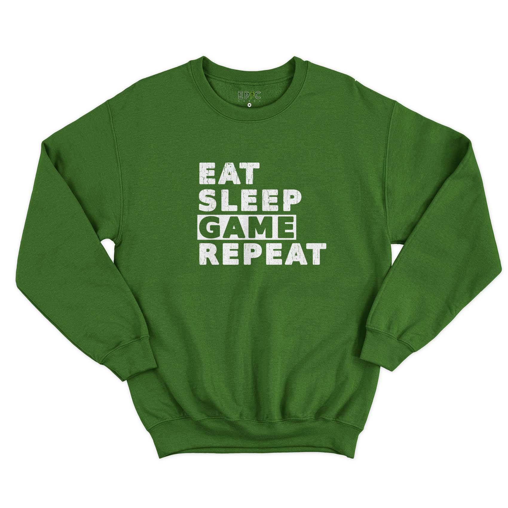Epic Label Sweatshirt Eat Sleep Game Repeat Vintage Sweat-shirt Pour Homme