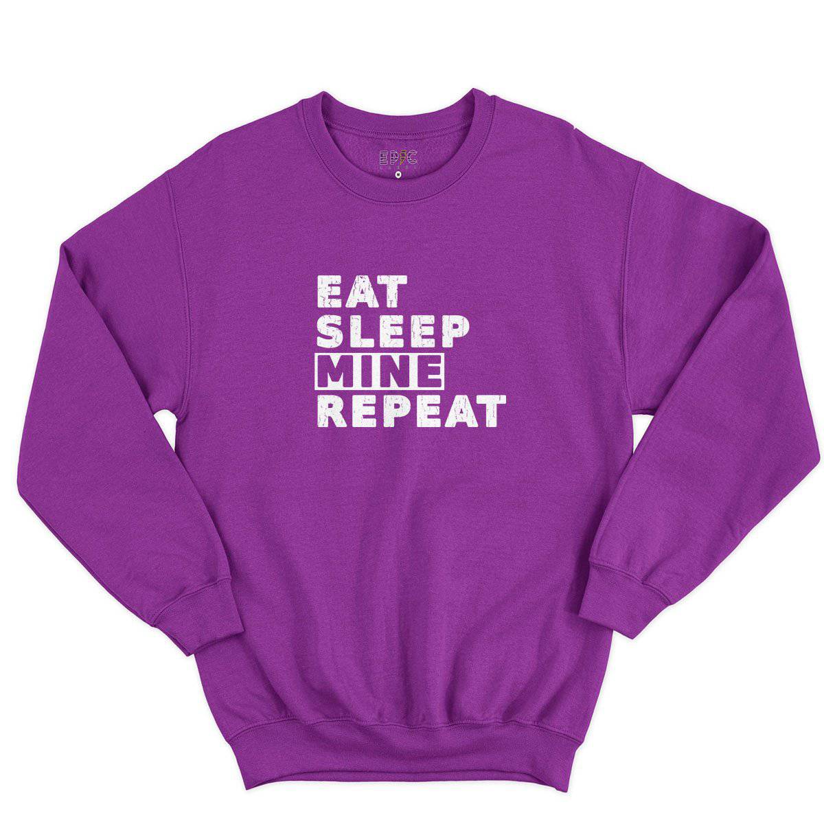 Epic Label Sweatshirt Eat Sleep Mine Repeat Sweat-shirt Pour Homme