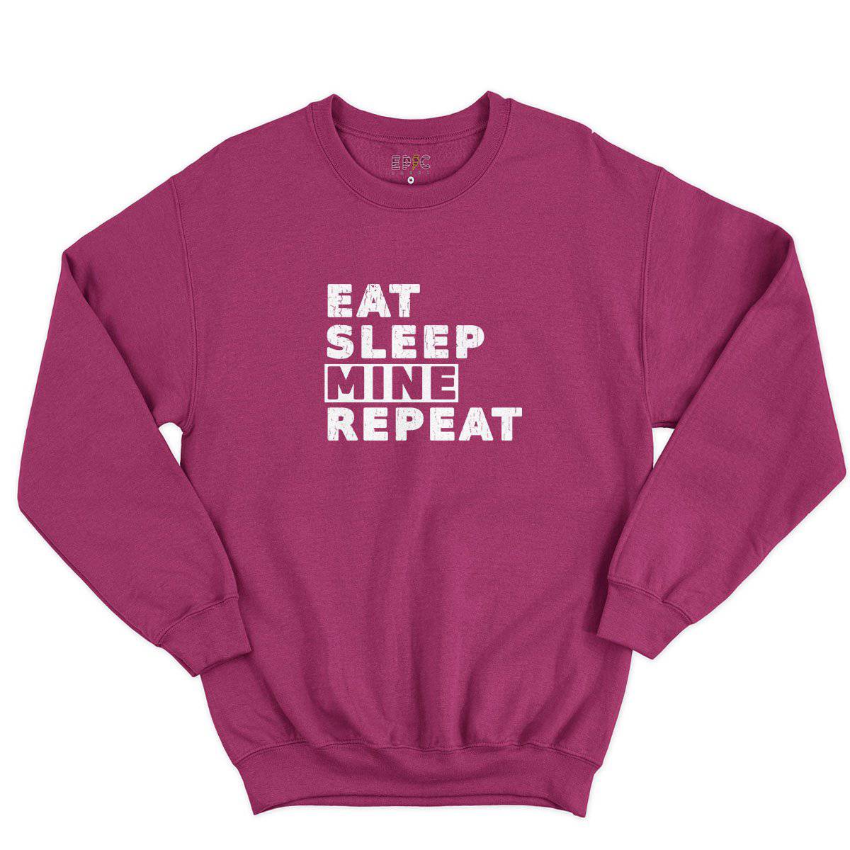 Epic Label Sweatshirt Eat Sleep Mine Repeat Sweat-shirt Pour Homme