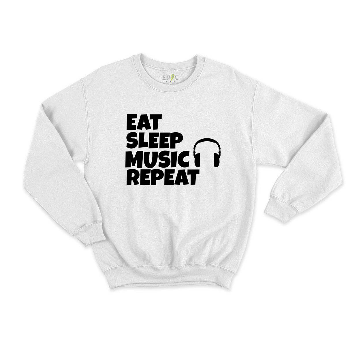 Epic Label Sweatshirt Eat Sleep Music Repeat Sweat Enfant