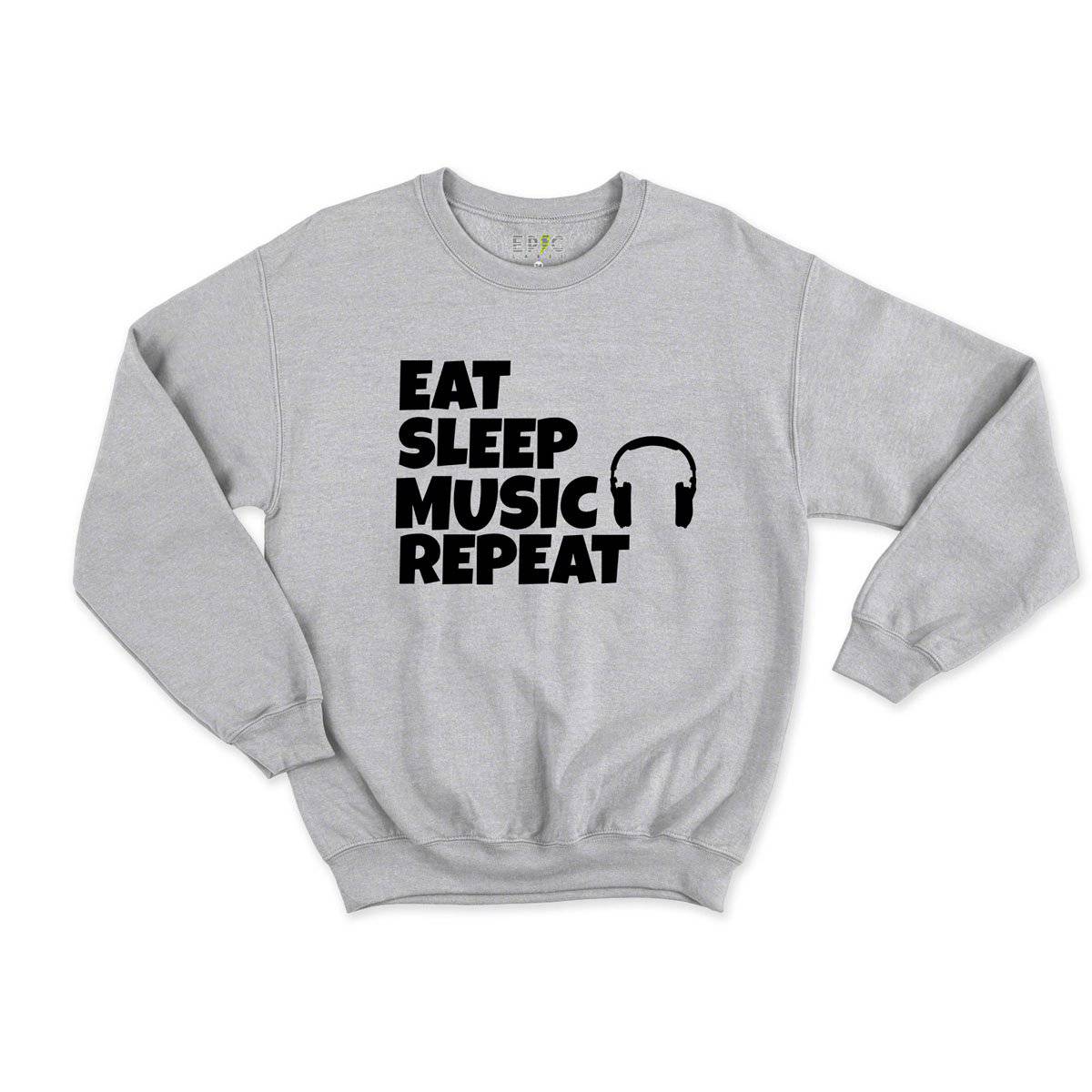 Epic Label Sweatshirt Eat Sleep Music Repeat Sweat Enfant