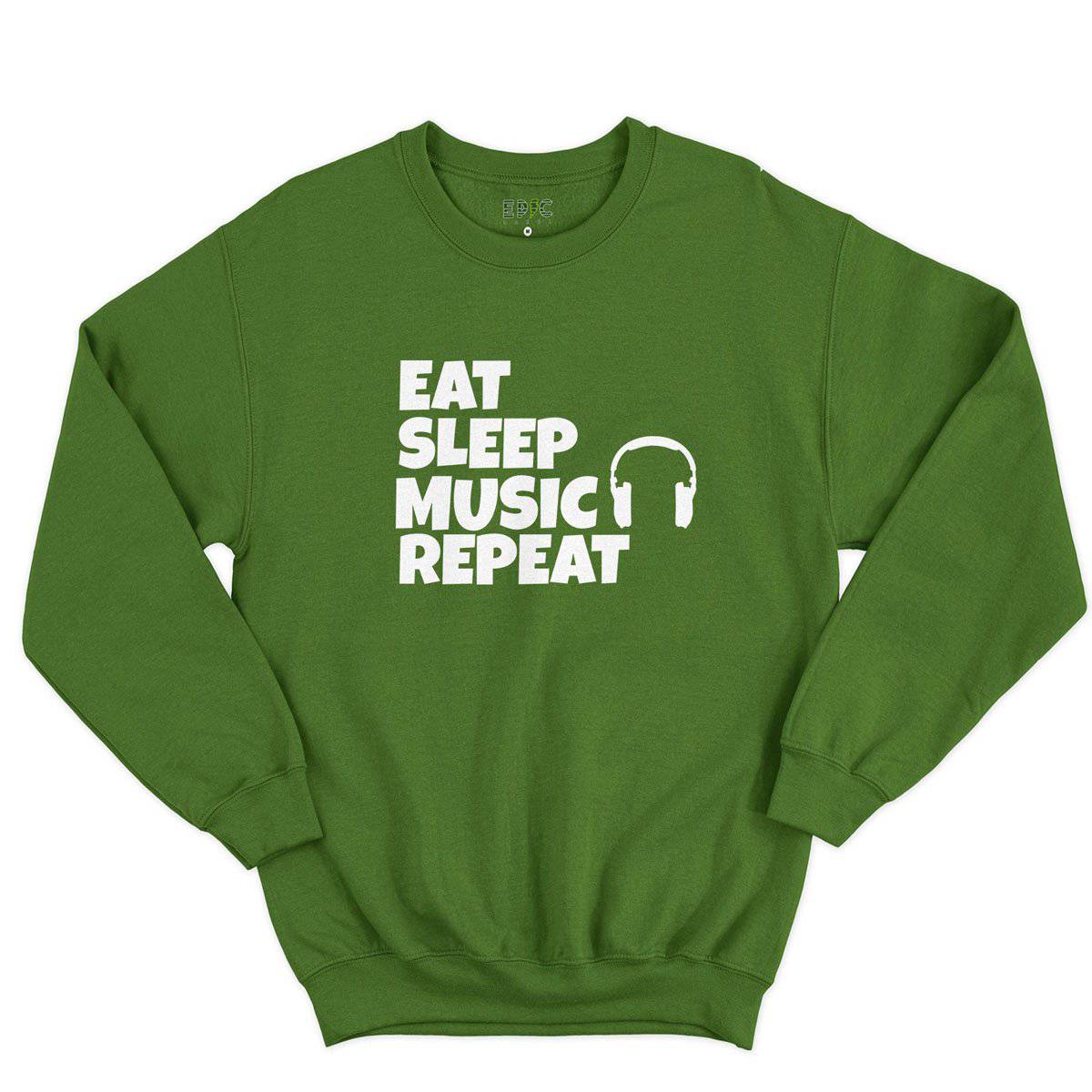 Epic Label Sweatshirt Eat Sleep Music Repeat Sweat-shirt Pour Homme