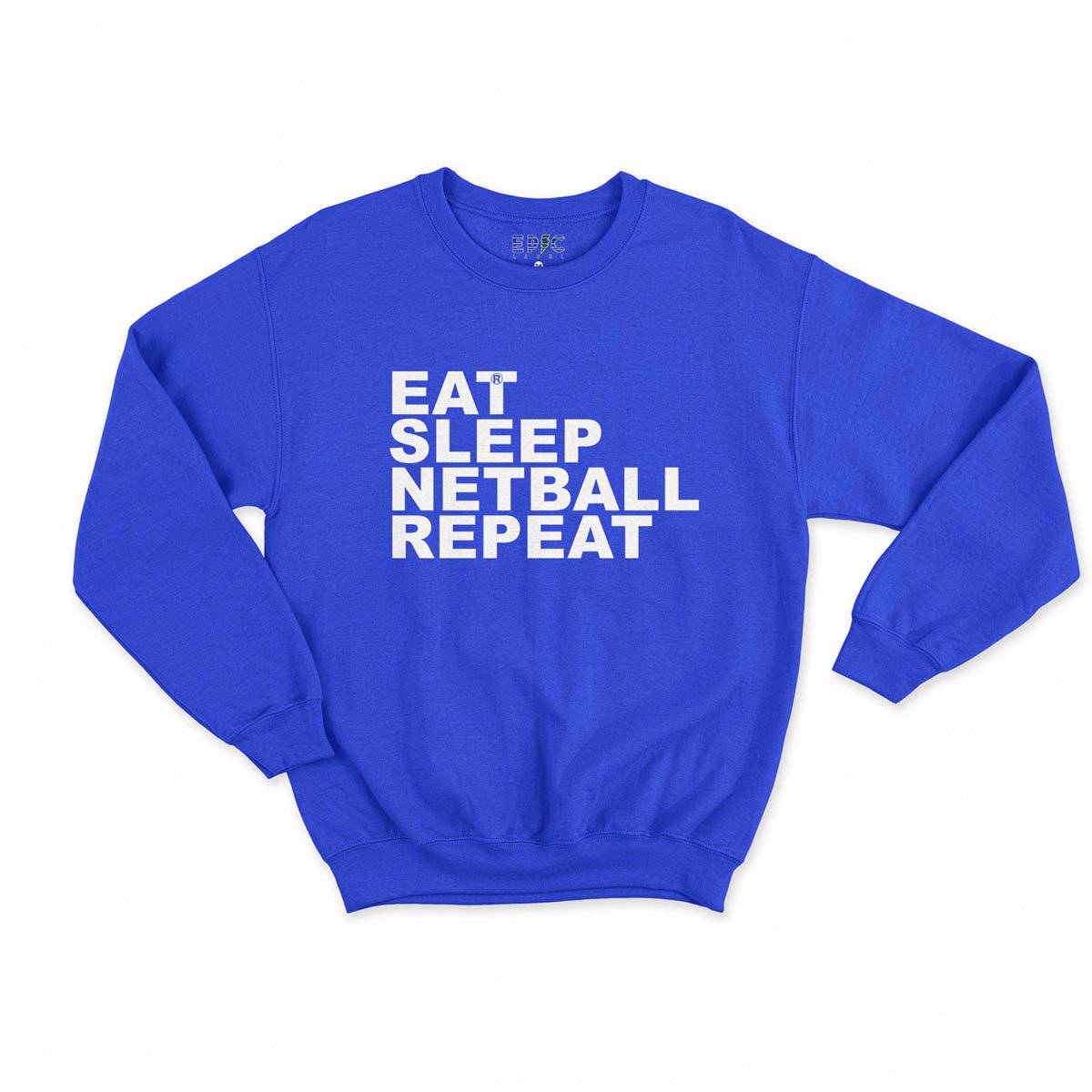 Epic Label Sweatshirt Eat Sleep Netball Repeat Sweat Enfant