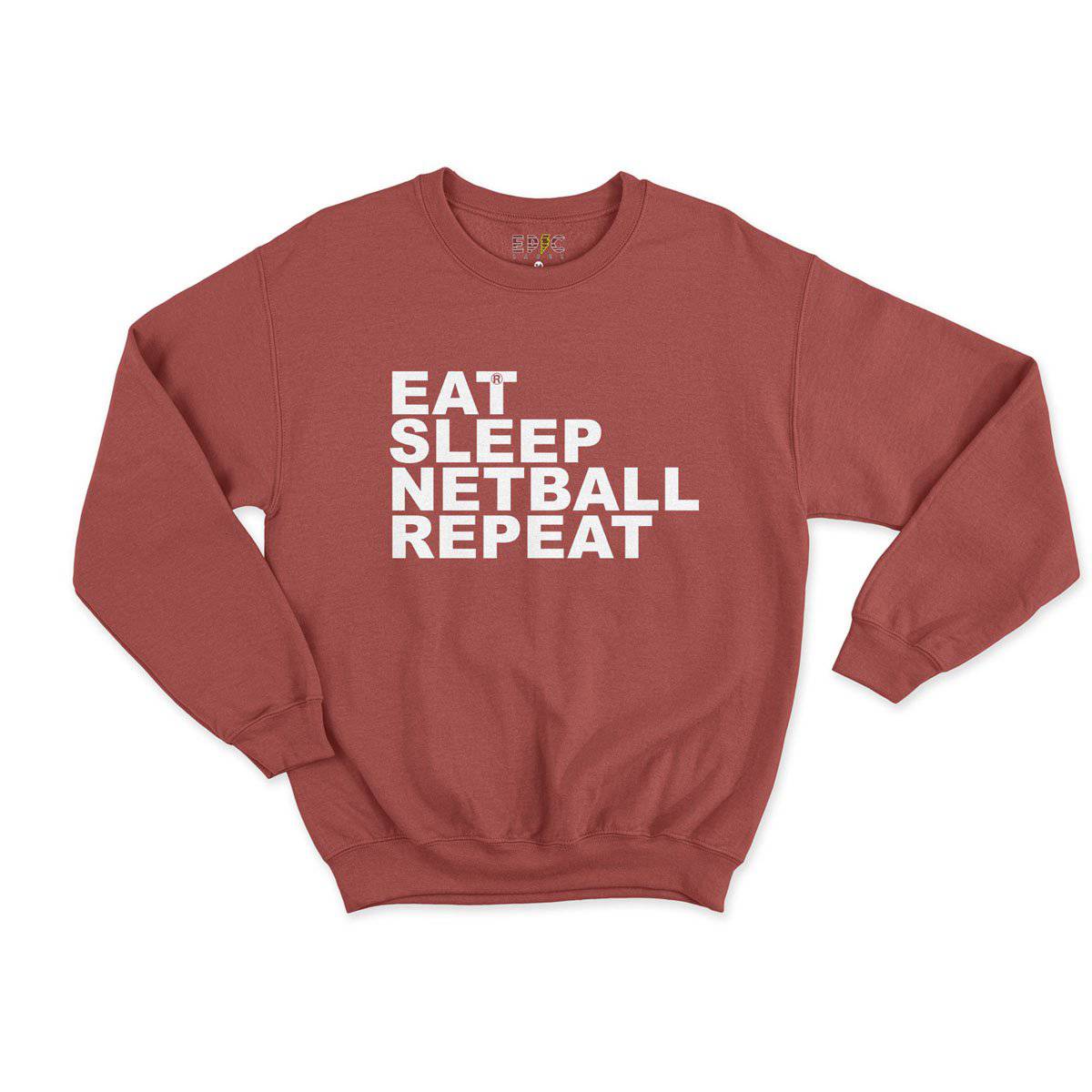 Epic Label Sweatshirt Eat Sleep Netball Repeat Sweat Enfant