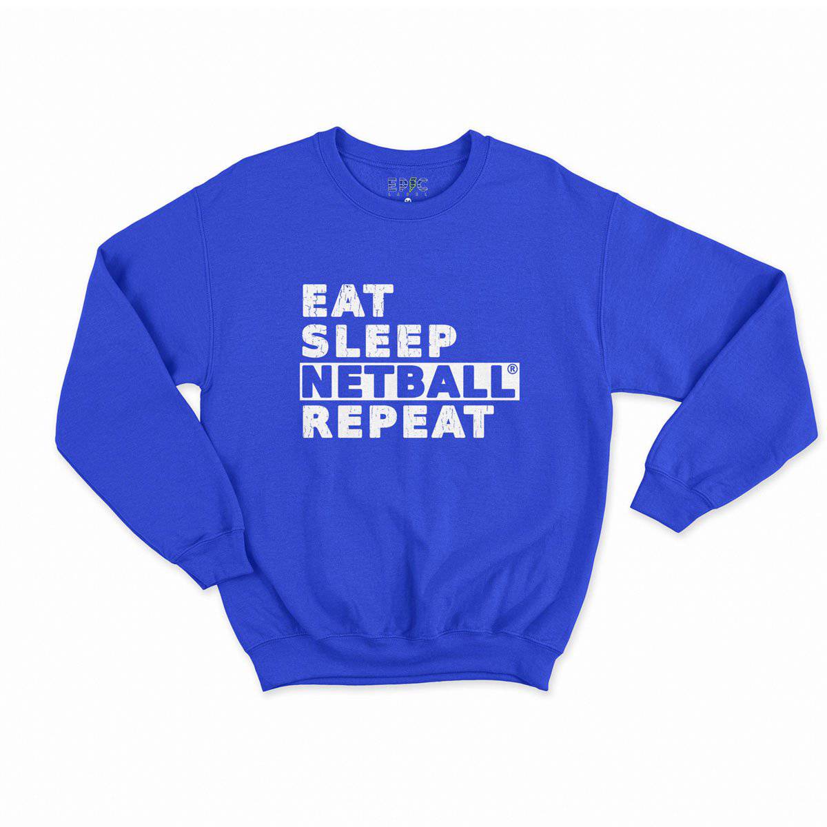 Epic Label Sweatshirt Eat Sleep Netball Repeat Sweat Enfant